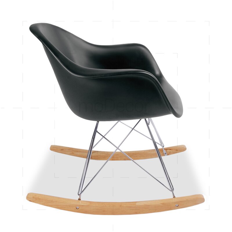 Schaukelstuhl Stuhl in Schwarz - moDecor - Hochwertige