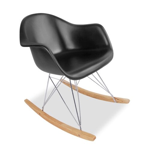 Schaukelstuhl Stuhl in Schwarz