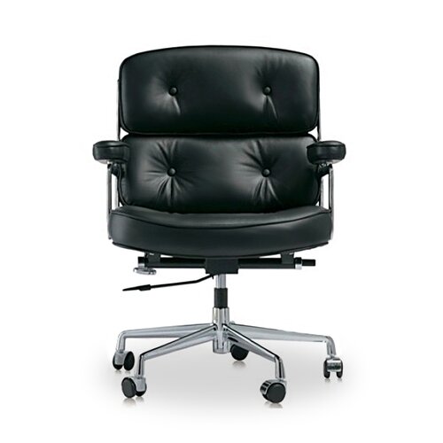 Eames Lobby Chair EA 104 in Schwarz