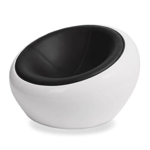 Eero Aarnio Half Dome Scoop Chair in zwart
