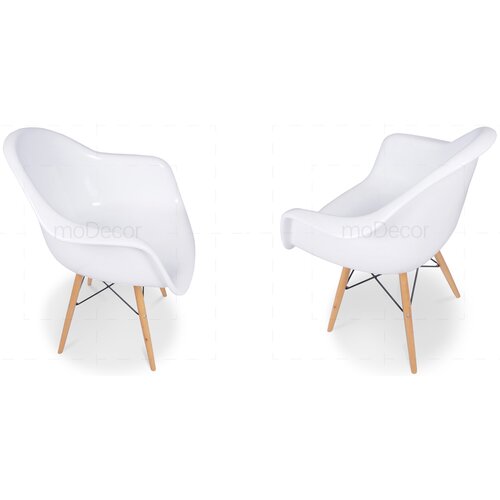 2er Set Eames DAW Stuhl in Wei�