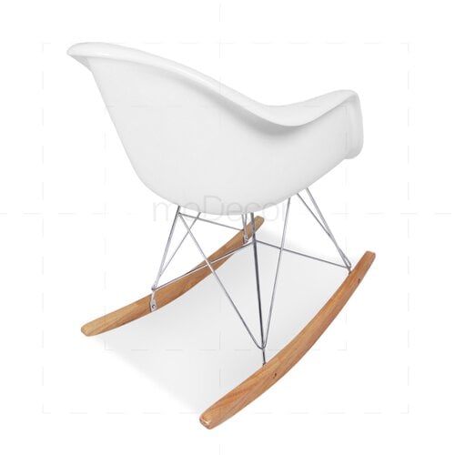 2er Set Schaukelstuhl Stuhl in Weiß
