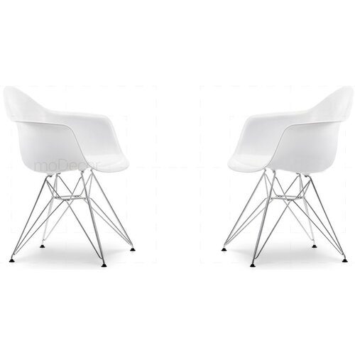 2er Set Eames DAR Stuhl in Wei�