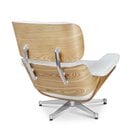 Lounge Sessel - Weiß mit Eichenholz