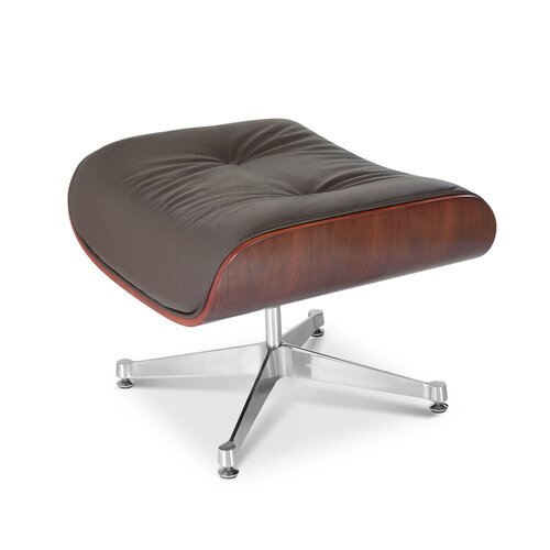 Eames Lounge Ottomane - Braun mit Palisander