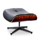 Eames Lounge Ottomane - Schwarz mit Kirschholz