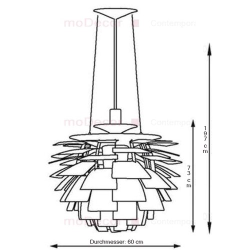 Gro�e Poul Henningsen Artichoke Lamp in Silber
