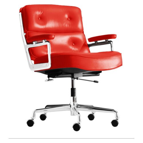 Eames Lobby Chair EA 104 in Rot