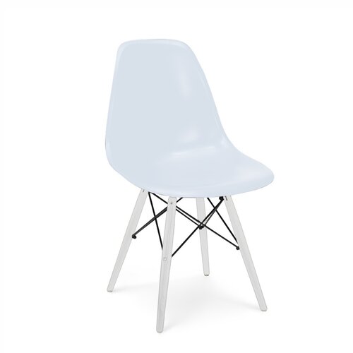 Eames DSW Stuhl in Wei� mit Wei�en Untergestell