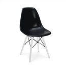 Eames DSW Stuhl in Schwarz mit wei�em Holz