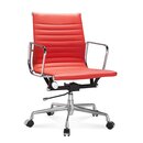Halbhoher Eames Office Chair EA117 mit geripptem, rotem...