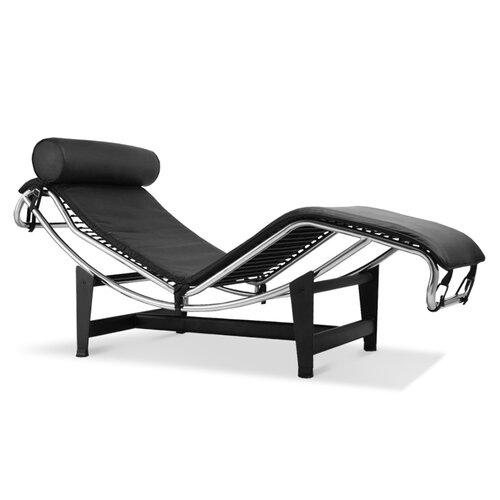 Le Corbusier Chaiselongue LC4 mit schwarzem Leder