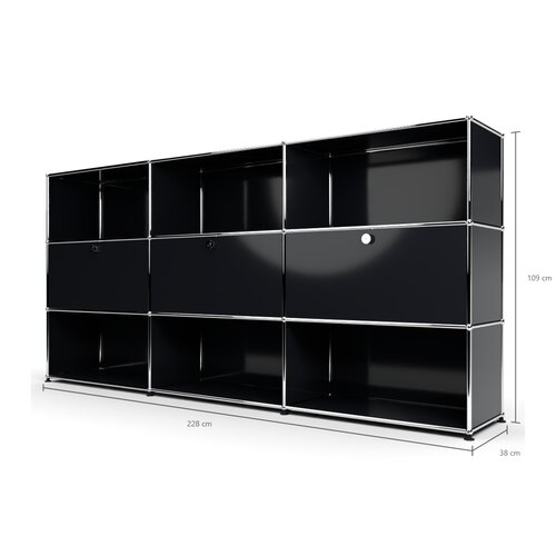 Highboard 3x3 mit 3 Klapptren Mitte